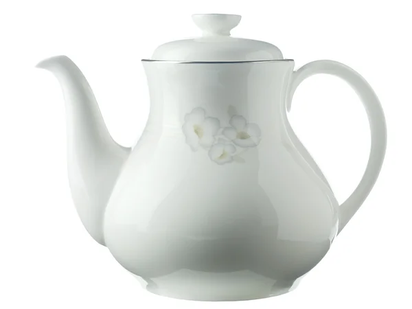 Fehér tea-pot — Stock Fotó