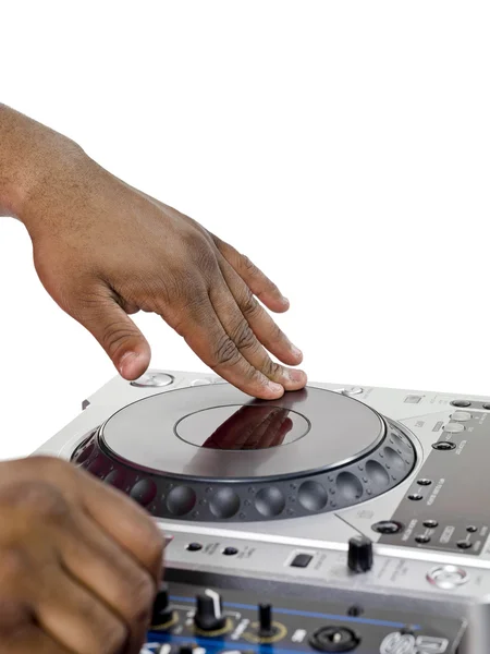 Mano humana con un tocadiscos — Foto de Stock