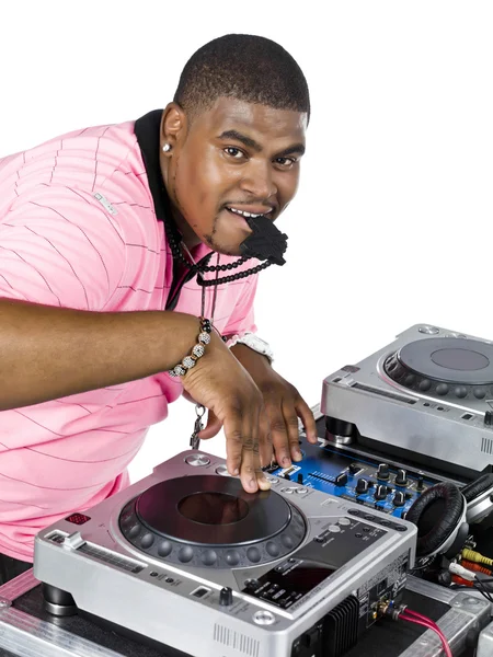 Portrait of a dj playing music — Stock Photo, Image