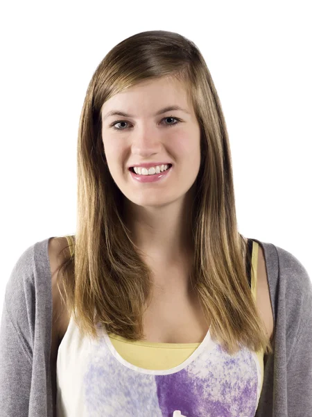 Portrait of a woman smiling — Stock Photo, Image