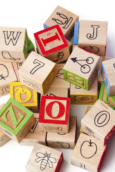 Stacks of building blocks — Stock Photo, Image