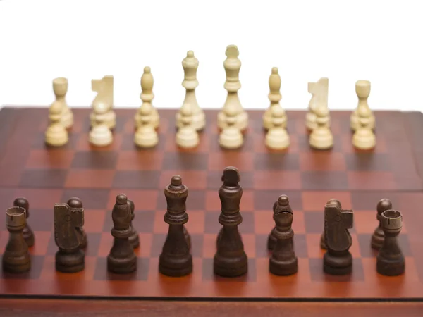 Wooden chess set — Stock Photo, Image