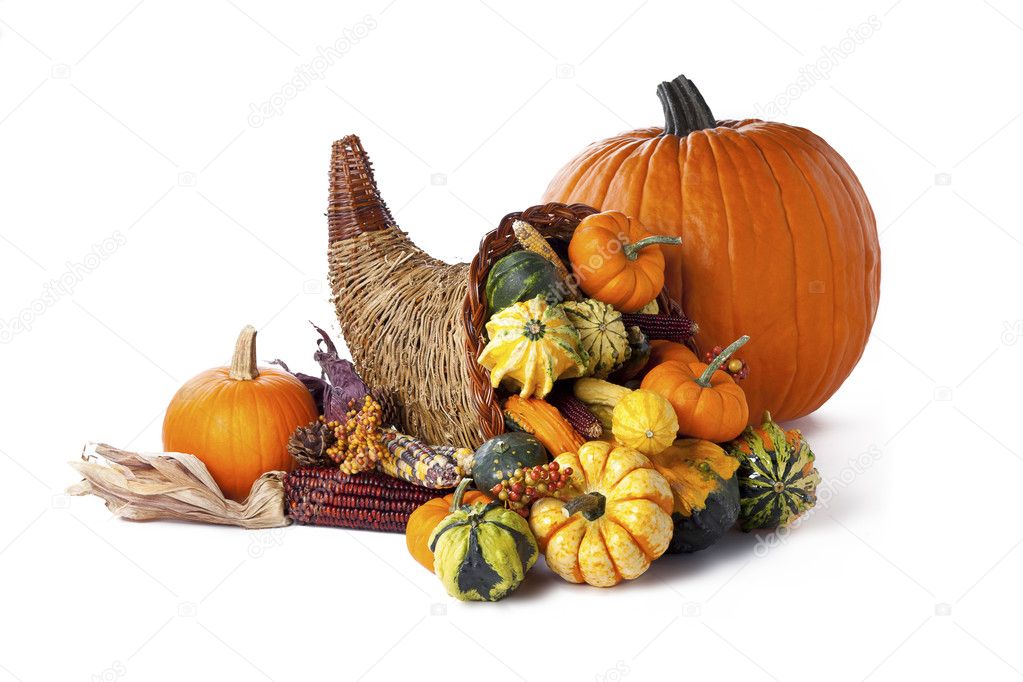 Pumpkin and cornucopia — Stock Photo © kozzi2 #19482579