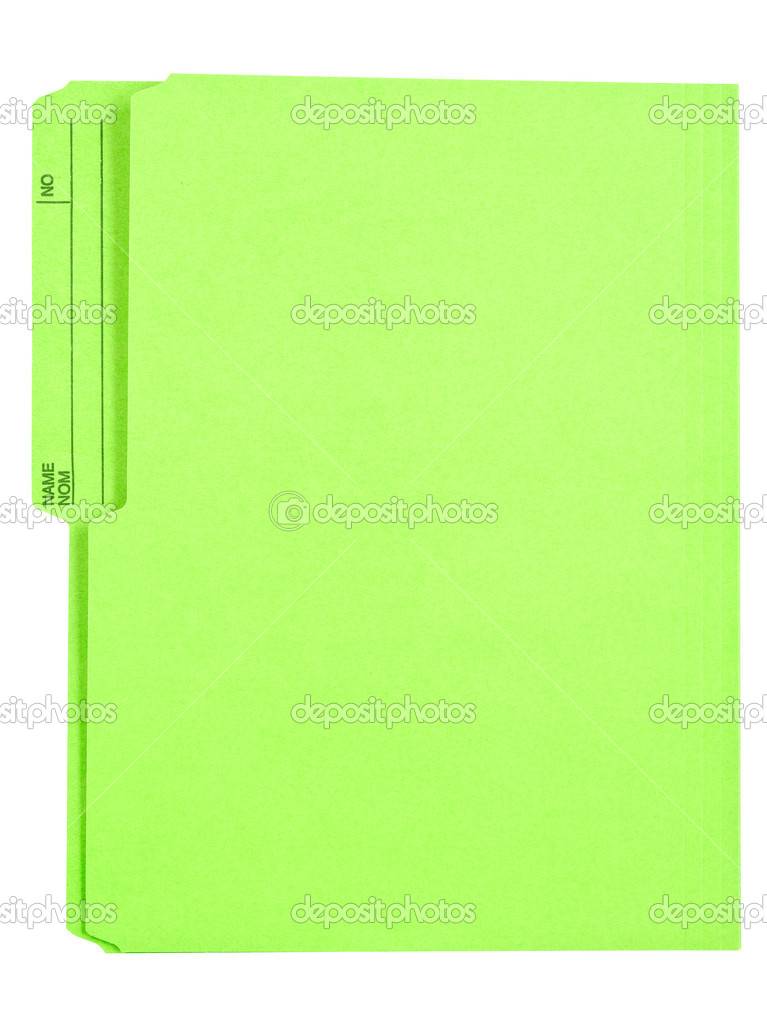 bright green file folder