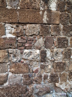 Antik tuğla ve taş duvar