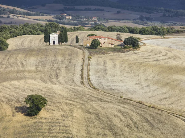 Landskap road av Toscana — Stockfoto