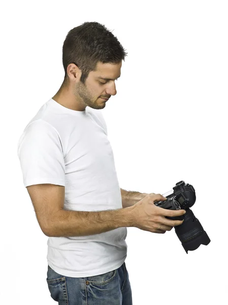 Reviewing the shots — Stock Photo, Image