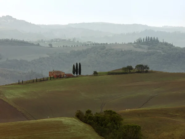 Morgon över Toscana — Stockfoto