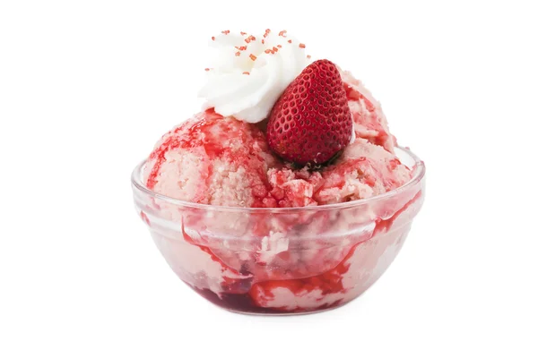 402 strawberry ice cream — Zdjęcie stockowe