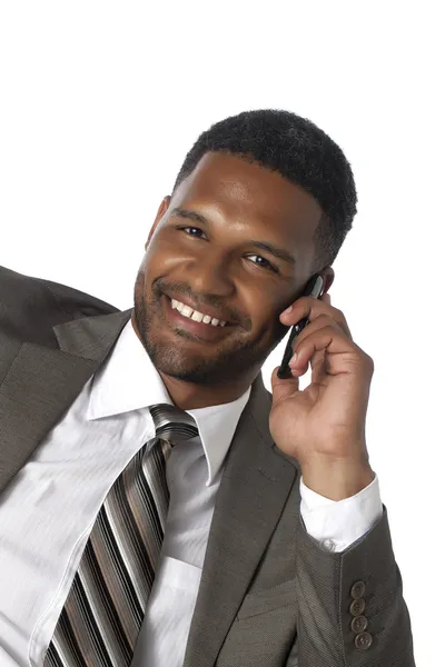 449 smiling black american businessman — Stock Photo, Image