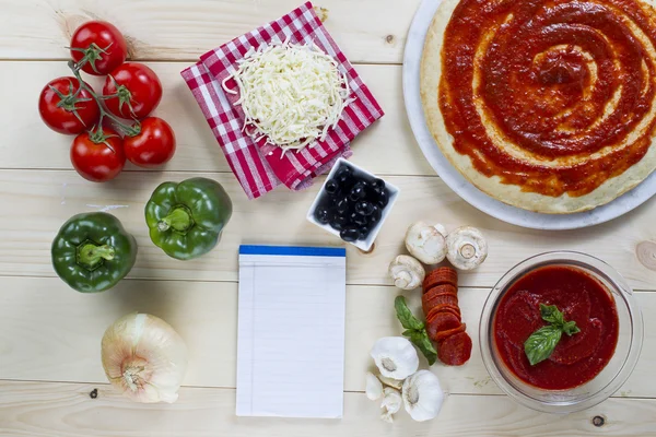 456 pizza malzemeleri — Stok fotoğraf