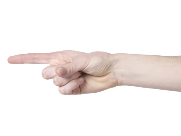 109 ανθρώπινο χέρι στην επισήμανση χειρονομία — Φωτογραφία Αρχείου