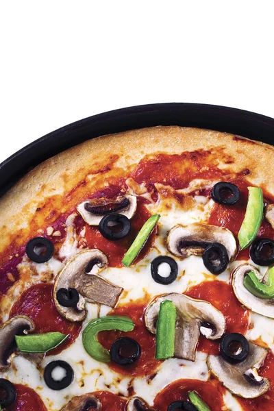 485 imagen recortada de una pizza — Foto de Stock