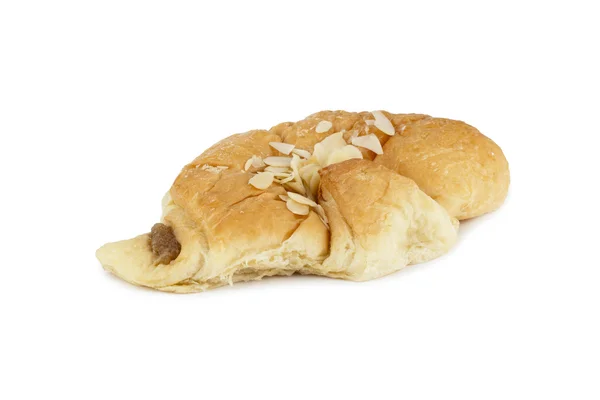 121 croissant bread with almonds — Stock Photo, Image