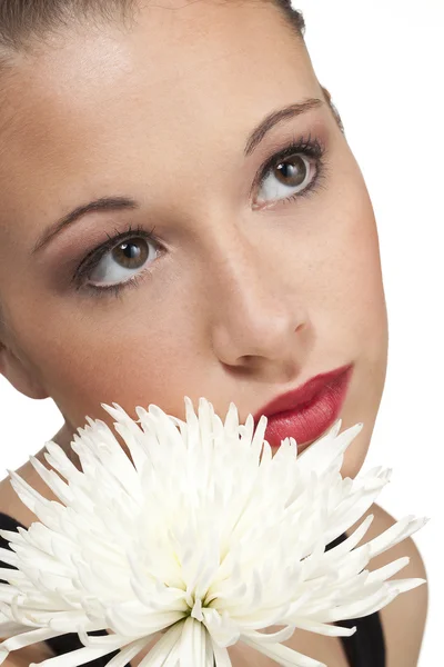 Teen beauty model head shot in studio — Stock Photo, Image