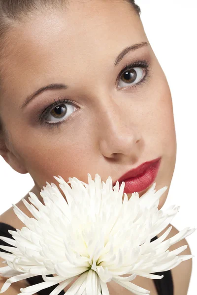 Teen beauty model head shot in studio — Stock Photo, Image