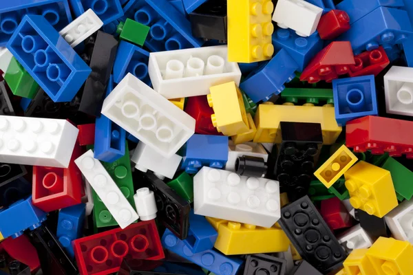 Geassorteerde lego achtergrond — Stockfoto