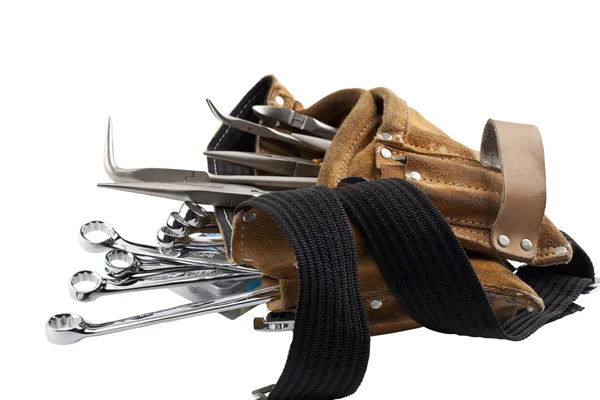 Tool belt with assorted tools — Stock Photo, Image