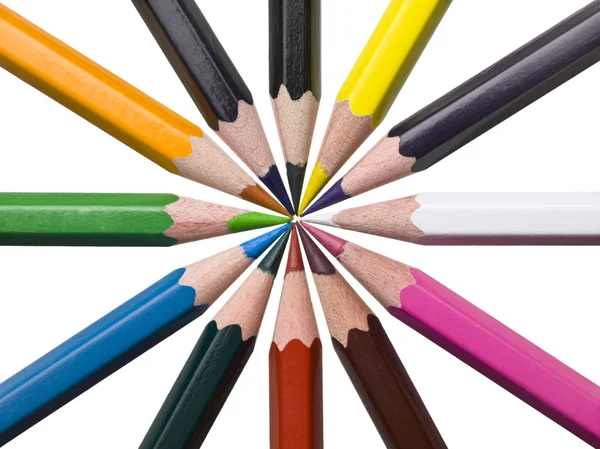 Crayons de couleur assortis — Photo