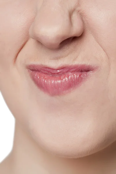 Weibliche rosa Lippen — Stockfoto