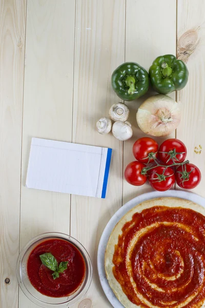 Ingredientes de pizza — Fotografia de Stock