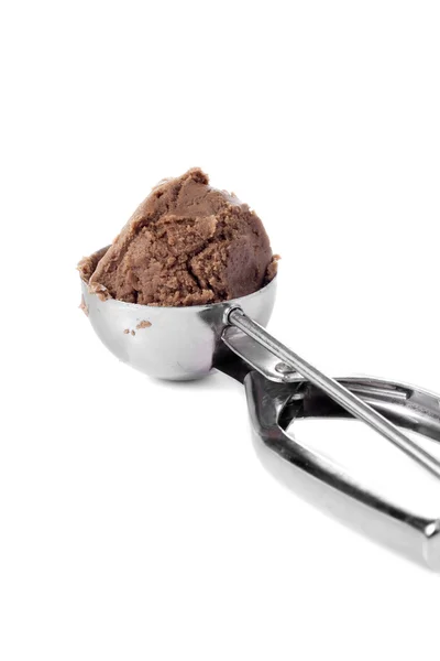 Scoop of chocolate ice cream — Stock Photo, Image