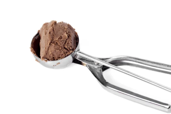 Scoop of chocolate ice cream — Stock Photo, Image