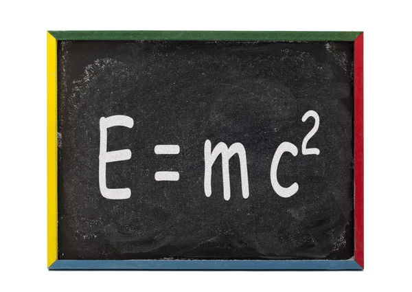 Wetenschappelijke formule geschreven op leisteen bord — Stockfoto