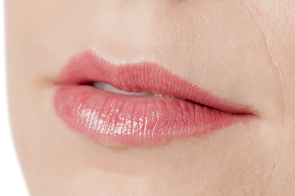 274 glänzend rosa Lippen — Stockfoto