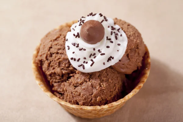 340 chocolate ice cream — Stock Photo, Image