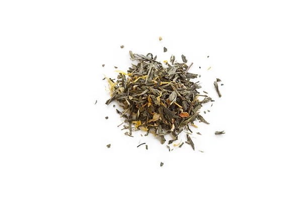 375 zár-megjelöl szemcsésedik-ból tea levelek — Stock Fotó