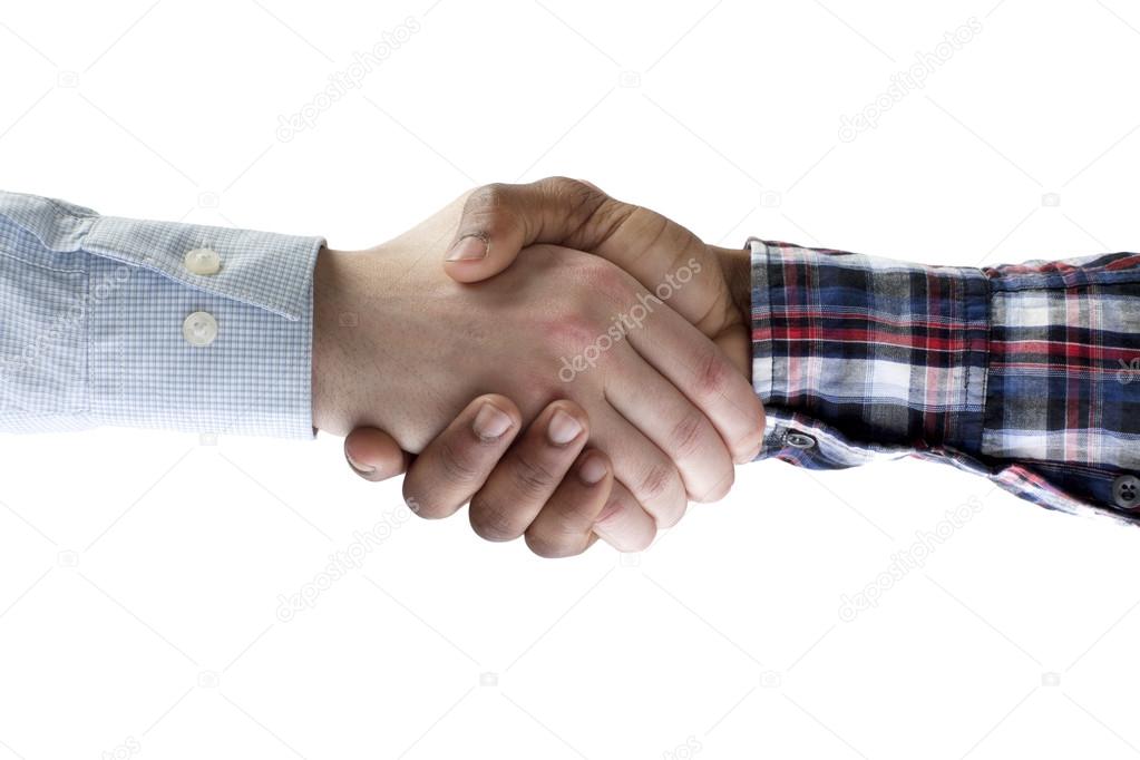 311 business shaking hands