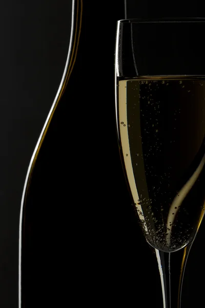 Ett glas champagne — Stockfoto