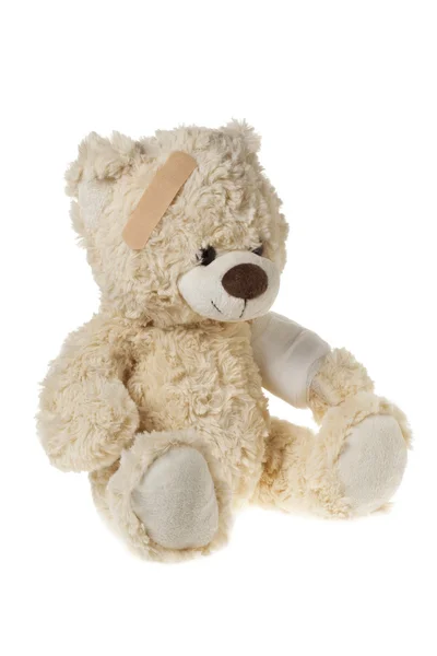 398 gewond teddy bear — Stockfoto