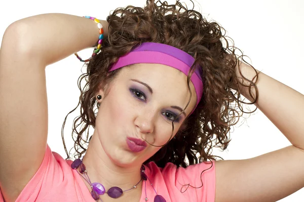 80s girl pout — Stock Photo, Image