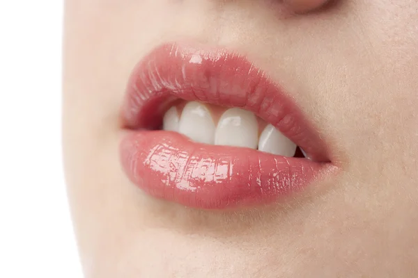 Female glossy lips — Stock Photo, Image