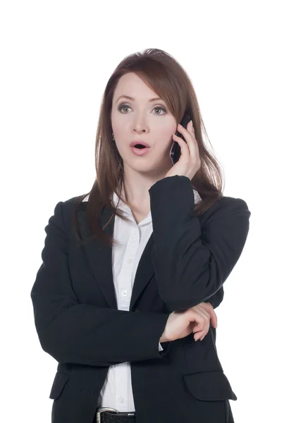 Calling caucasian businesswoman — Stock Photo, Image