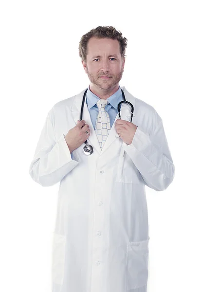 Retrato de um médico com estetoscópio — Fotografia de Stock