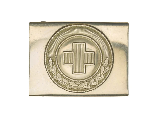 612 german army belt buckle with plus sign — Stock Photo, Image