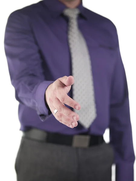 635 cropped image of a doctor gesturing hand shake — Stock Photo, Image