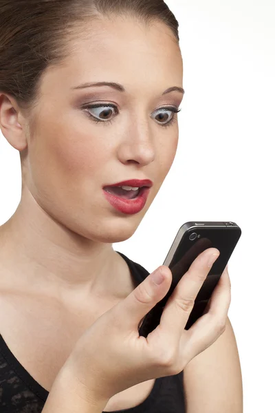 Teen model talking into cell phone — Stock Photo, Image