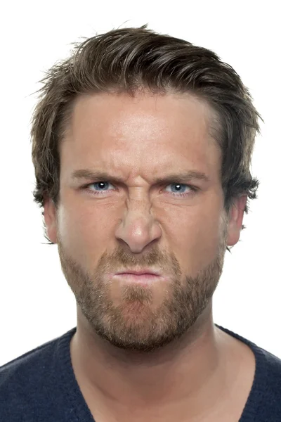 Angry face of a man — Stock Photo, Image