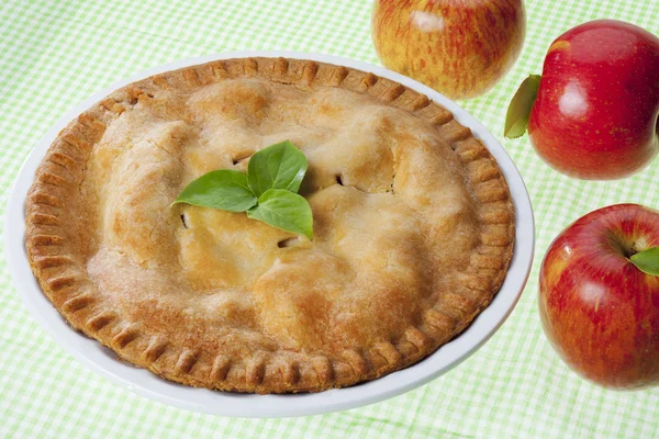750 felülnézet egy almás pite — Stock Fotó