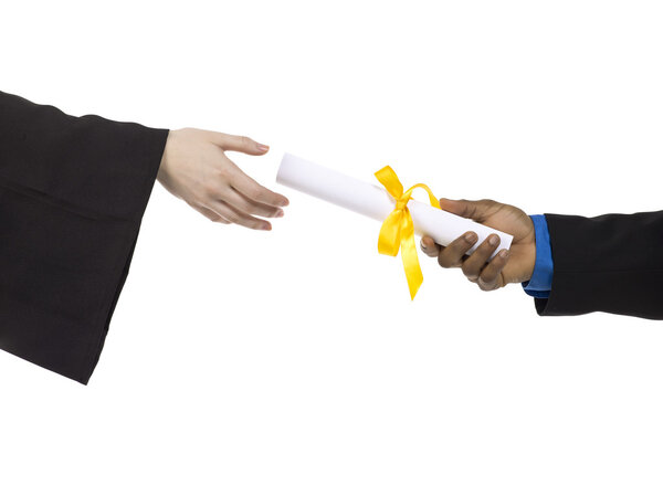 получение диплома
