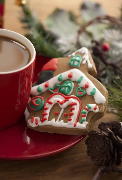 808 peperkoek huis en koffie — Stockfoto