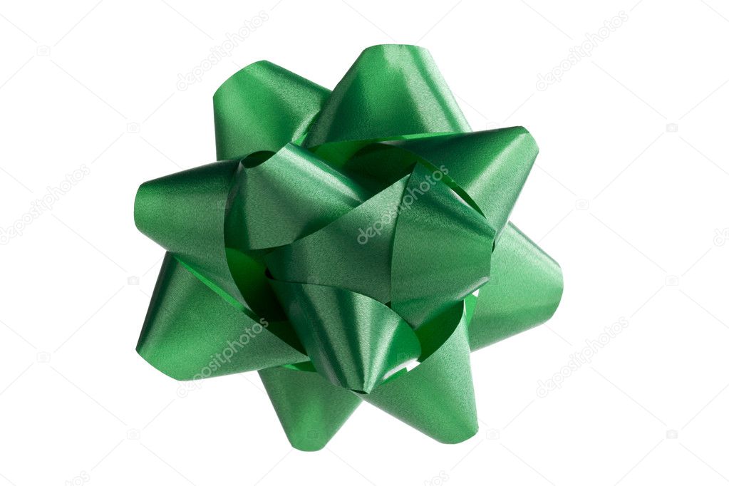 green gift bow