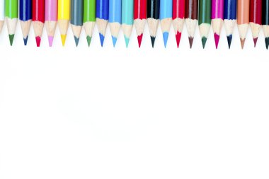 kopya alanı ile renkli bir düzenleme kalem boya kalemi