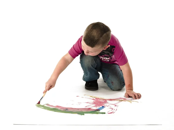 975 young artist at work — Stock Photo, Image