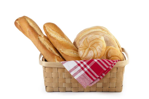 A basket of assorted bread — Stock Photo, Image