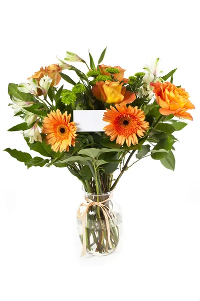 Um buquê de flores no vaso — Fotografia de Stock